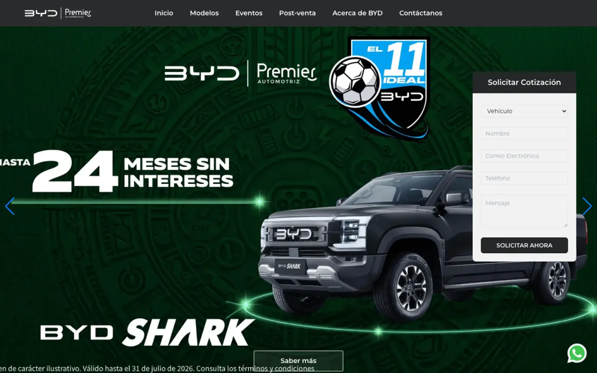 Sitio web de BYD Mexicali
