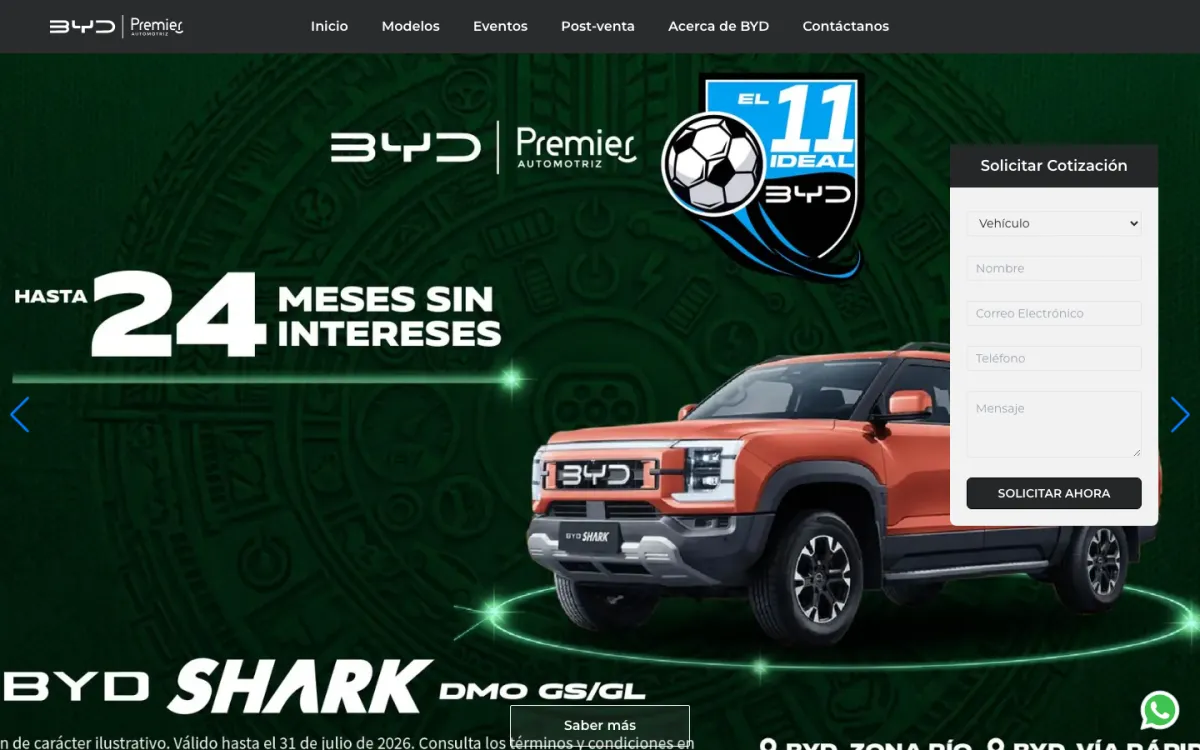 Sitio web de BYD Tijuana
